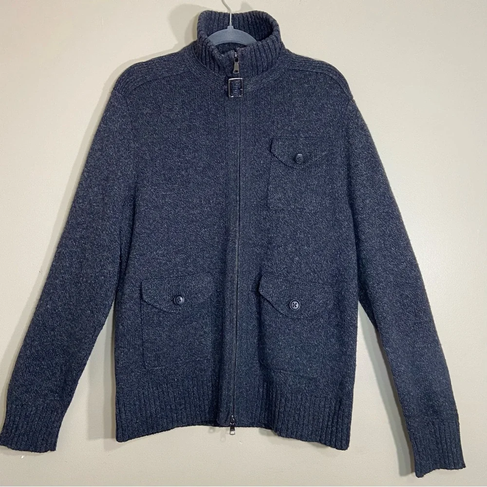 Banana Republic Wool Blend Zip-Up Sweater- men’s L